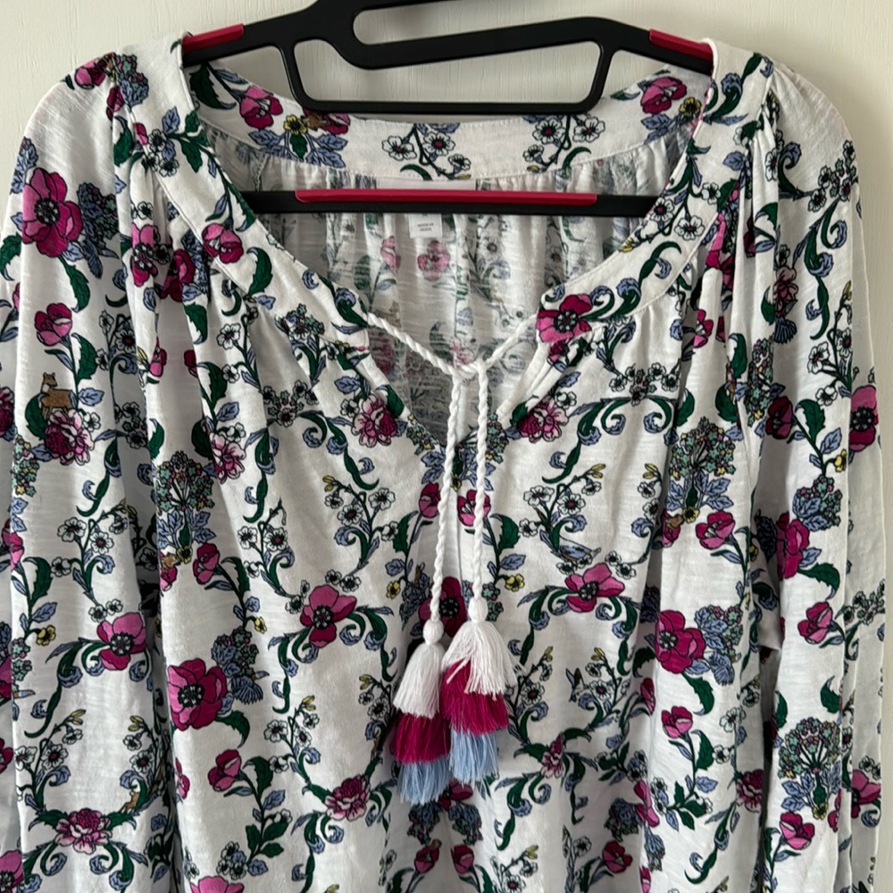 Charter club tie neck blouse
